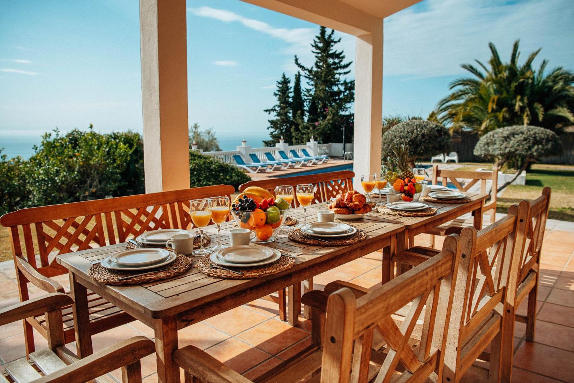 Gran Villa Con Vistas Al Mar Y Piscina Privada Málaga Exterior foto